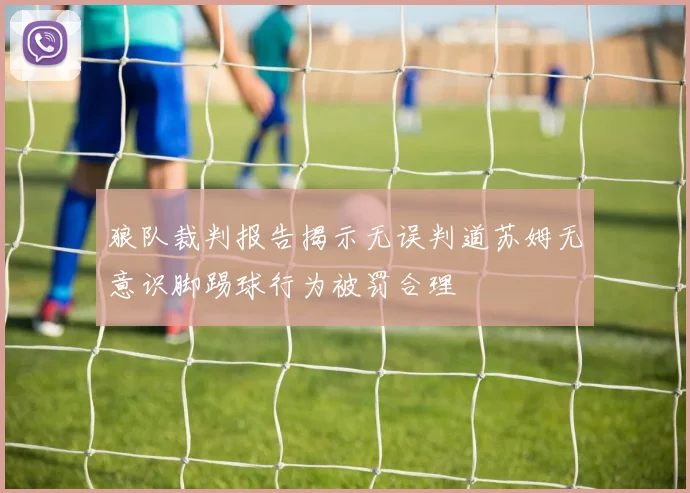 狼队裁判报告揭示无误判道苏姆无意识脚踢球行为被罚合理
